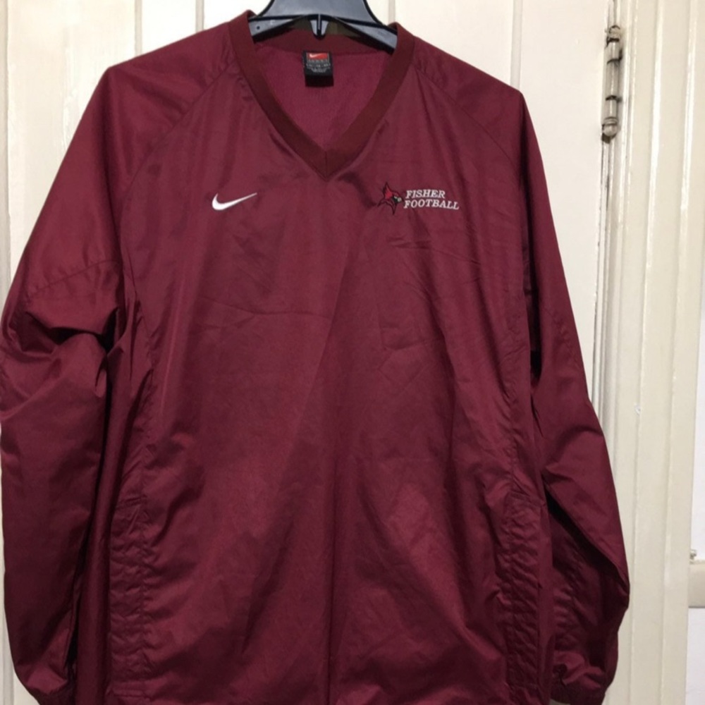 Nike vintage Fisher Football team V neck‎ sweater size XL
